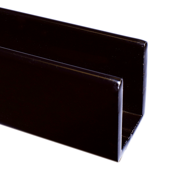 15mm Black U Channel 10mm Thick Glass