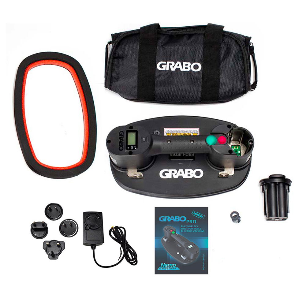 GRABO PRO Battery Vacuum Lifter With Gauge and Case  - 170kg