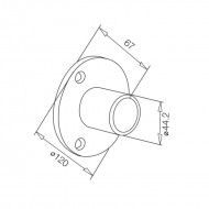 Wall To Handrail Bracket - 48.3mm - 2.0mm - 316SS