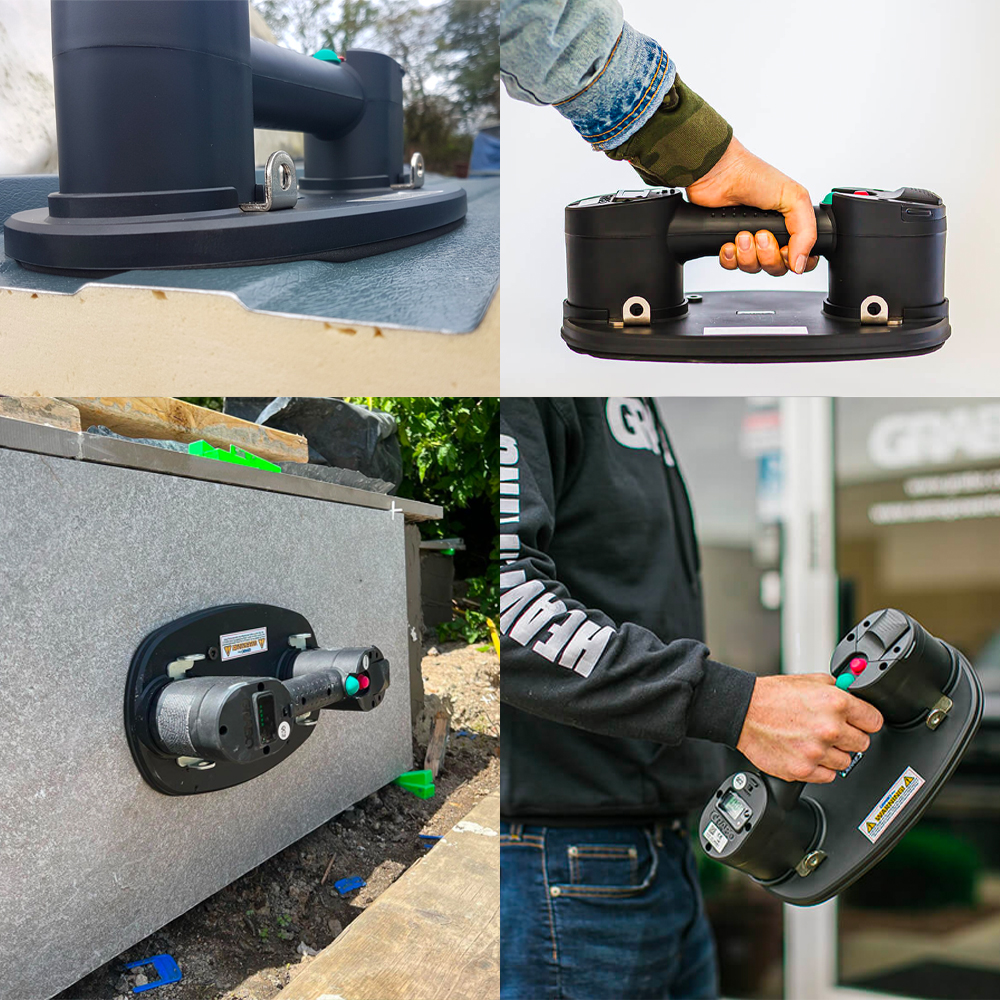 GRABO PRO Battery Vacuum Lifter With Gauge and Case  - 170kg