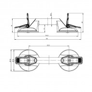 Veribor Aluminium Double Pad Lifter - 60kg Capacity