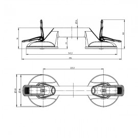 Veribor Aluminium Double Pad Lifter - 60kg Capacity