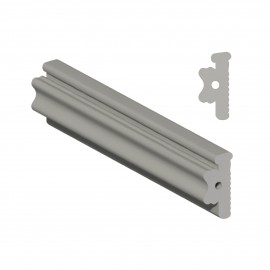 Wall Gasket For For Stud To Glass Door Profile - Grey