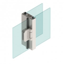 Double Glazed Partition To Door Frame Profile - Silver Anodi