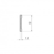 Black Flat Profile 19x2mm For Crittall (Loft) Partition