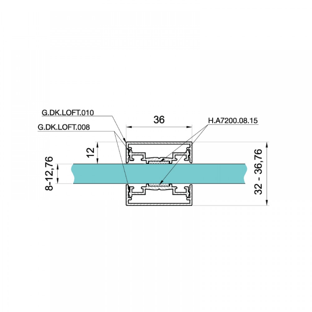Stick On Loft Style Mullion 3 Metre Kit