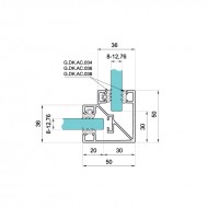 90 Degree Loft Style Corner Mullion Profile