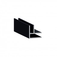 Black 90 Degree Profile 30x30mm For 8mm Glass