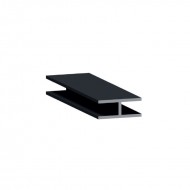 Black 180 Degree Glass to Glass Profile For 8mm Glass