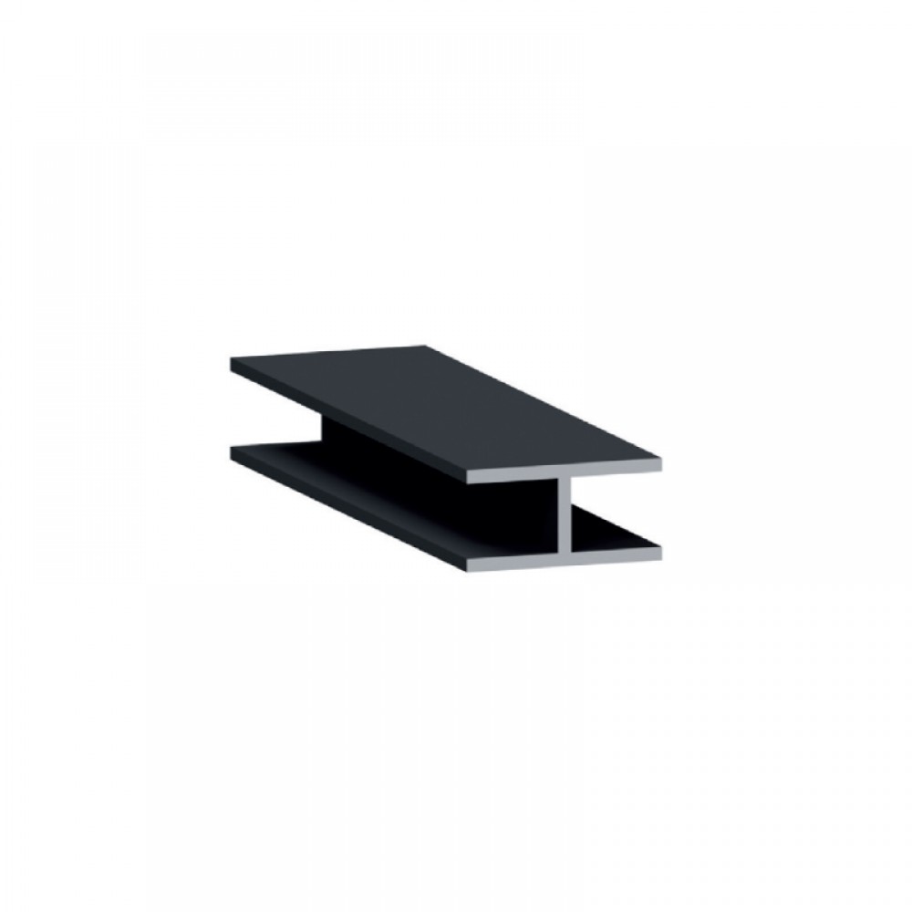 Black 180 Degree Glass to Glass Profile For 10mm Glass