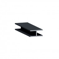 Black 180 Degree Glass to Glass Profile For 10mm Glass
