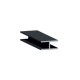 Black 180 Degree Glass to Glass Profile For 10mm Glass