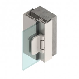 100 - 130mm Stud To Glass Door Frame - Anodised