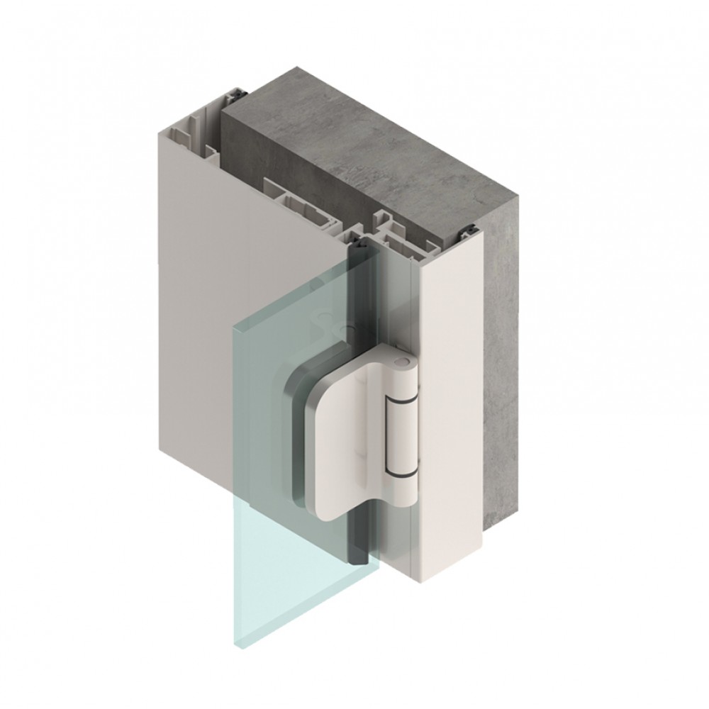 160 - 195mm Stud To Glass Door Frame - Anodised