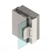 160 - 195mm Stud To Glass Door Frame - Anodised