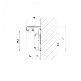 L Type Door Frame - Anodised
