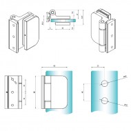 Dynamik Door Hinge - Black - Round Corners