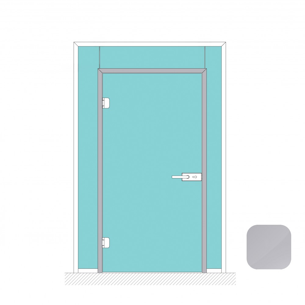 Dynamik 850mm X 2057mm Pre Cut Door Kit - Grey Anodised