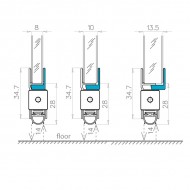 Universal Bottom Mount Drop Down Seal - 1030mm - Black
