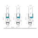 Universal Bottom Mount Drop Down Seal - 930mm - Anodised