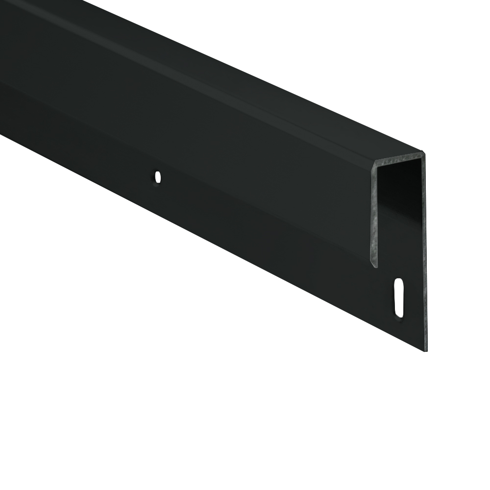 J Profile For Mounting Mirrors - Matte Black