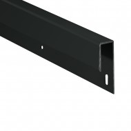 J Profile For Mounting Mirrors - Matte Black