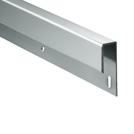 J Profile For Mounting Mirrors - Brushed Nickel (SS Effect)