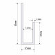 J Profile For Mounting Mirrors - Brushed Nickel (SS Effect)