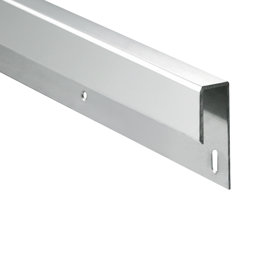 J Profile For Mounting Mirrors - Polished Aluminium