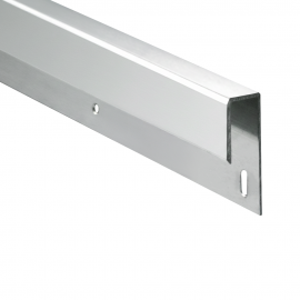 J Profile For Mounting Mirrors - Polished Aluminium