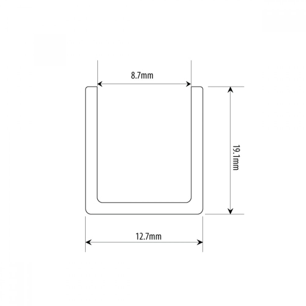 13mm Antique Brass U Channel For 8mm Thick Glass