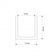 13mm Black U Channel - 8mm Thick Glass