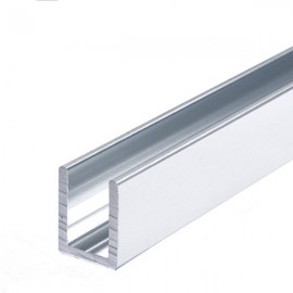 13mm Polished Silver U Channel For 8mm Thick Glass
