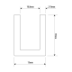 15mm Antique Brass U Channel For 10mm Thick Glass