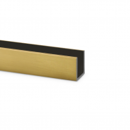13mm Brushed Satin Gold U Channel For 8mm Thick Glass