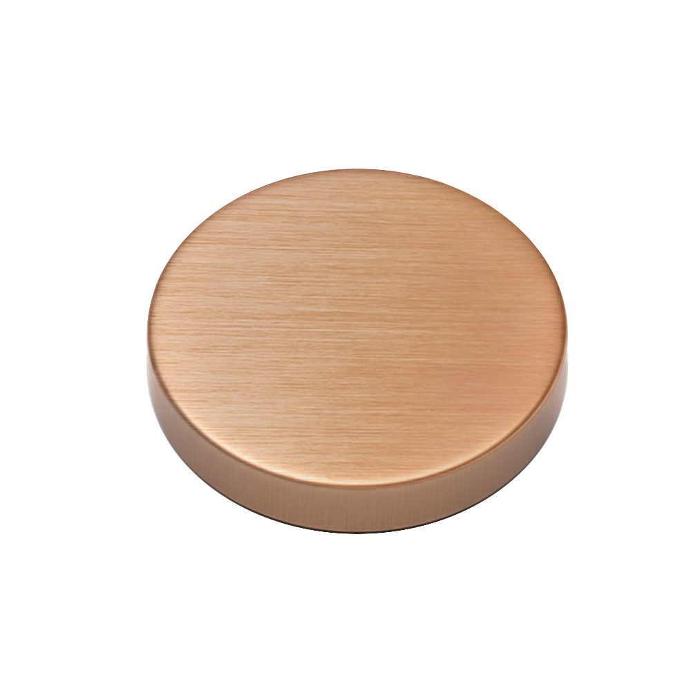 15mm - Flat Caps Copper & Lacquered