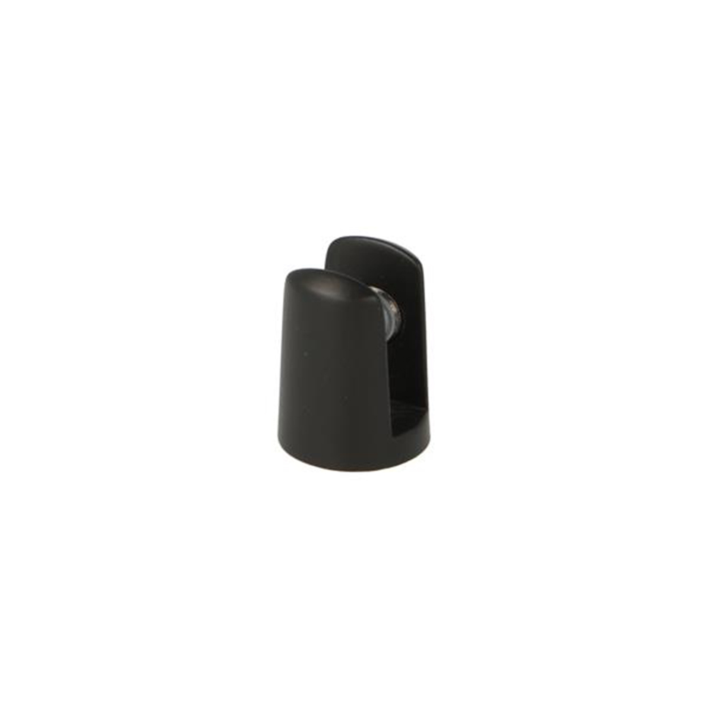 Black Round Shelf Support 4-6mm Glass