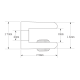 Matt Chrome Round Shelf Support 4-6mm Glass