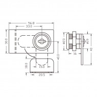 Extended Type Double Swing Door Lock Chrome