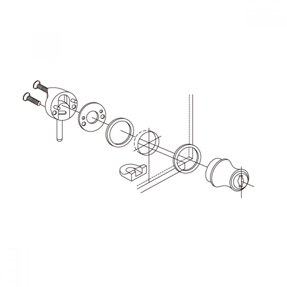 Cylinder Lock 4-6mm Glass - Chrome Plated
