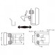 Hook Catch For Double Glass Furniture Doors 4-6mm Glass