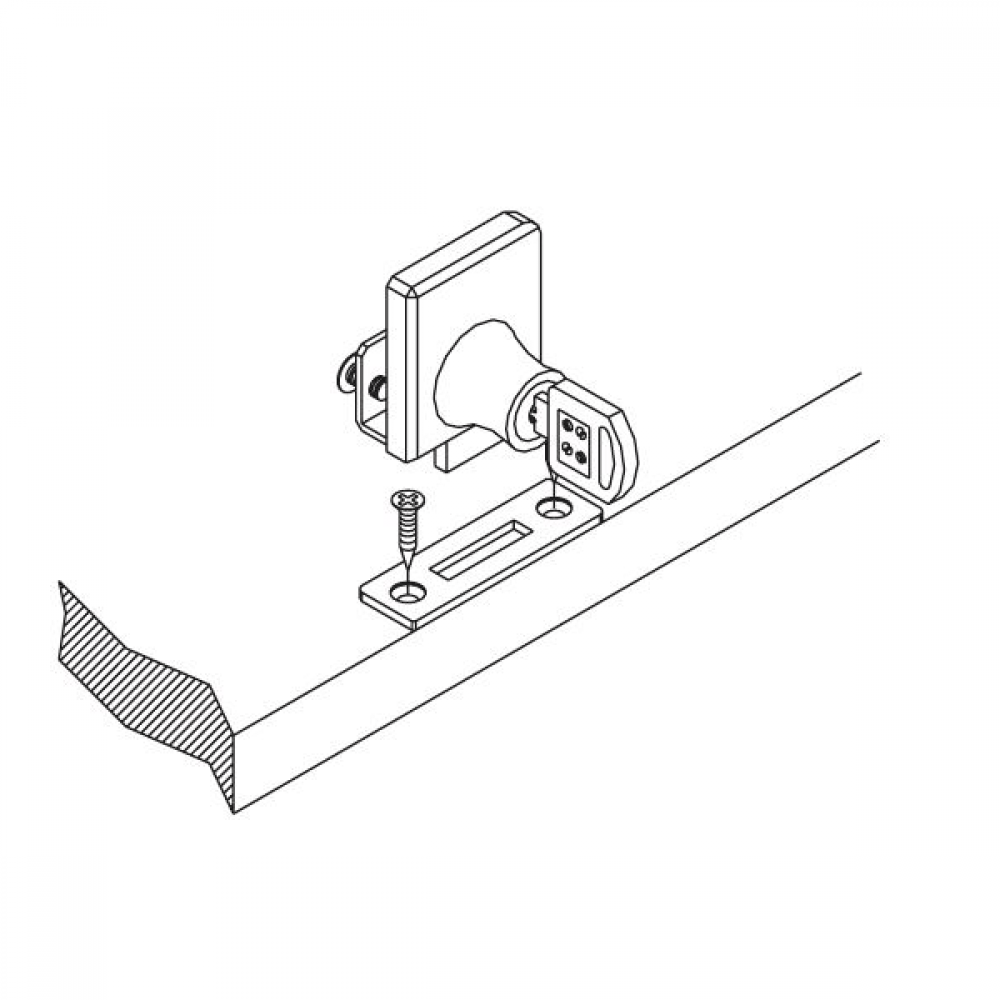 Non Drill Single Swing Lock Chrome - Pin Type
