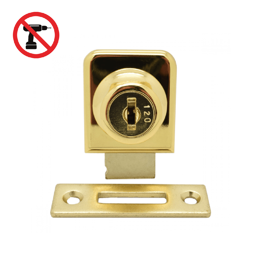 Non Drill Single Swing Lock Gold