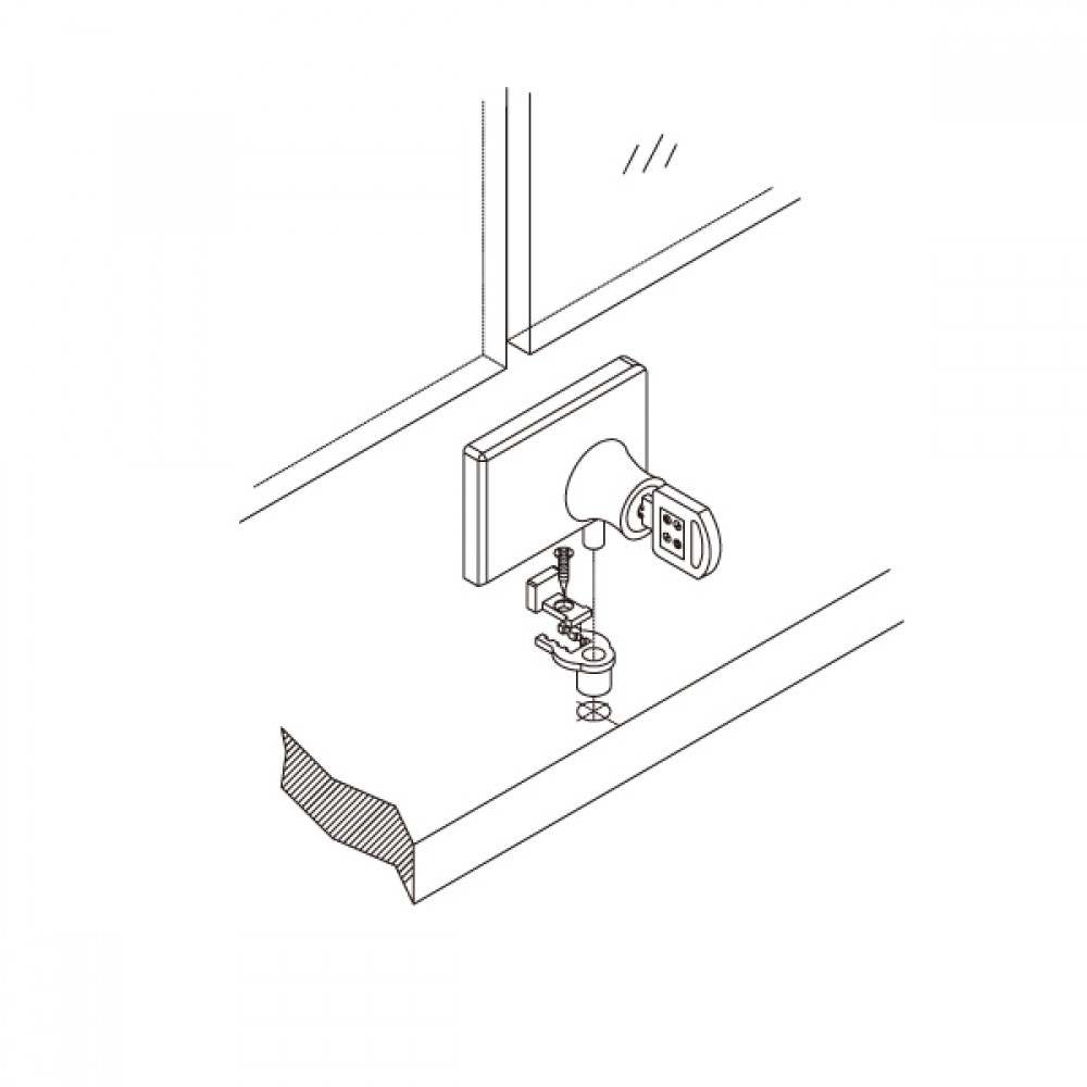 Non Drill Double Swing Lock Chrome Pin Type
