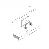Non Drill Double Swing Lock Chrome Pin Type