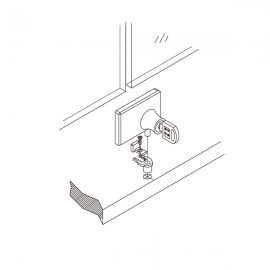Non Drill Double Swing Lock Chrome Pin Type
