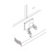 Non Drill Double Swing Lock Chrome Pin Type