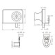 Non Drill Double Swing Lock Chrome Pin Type