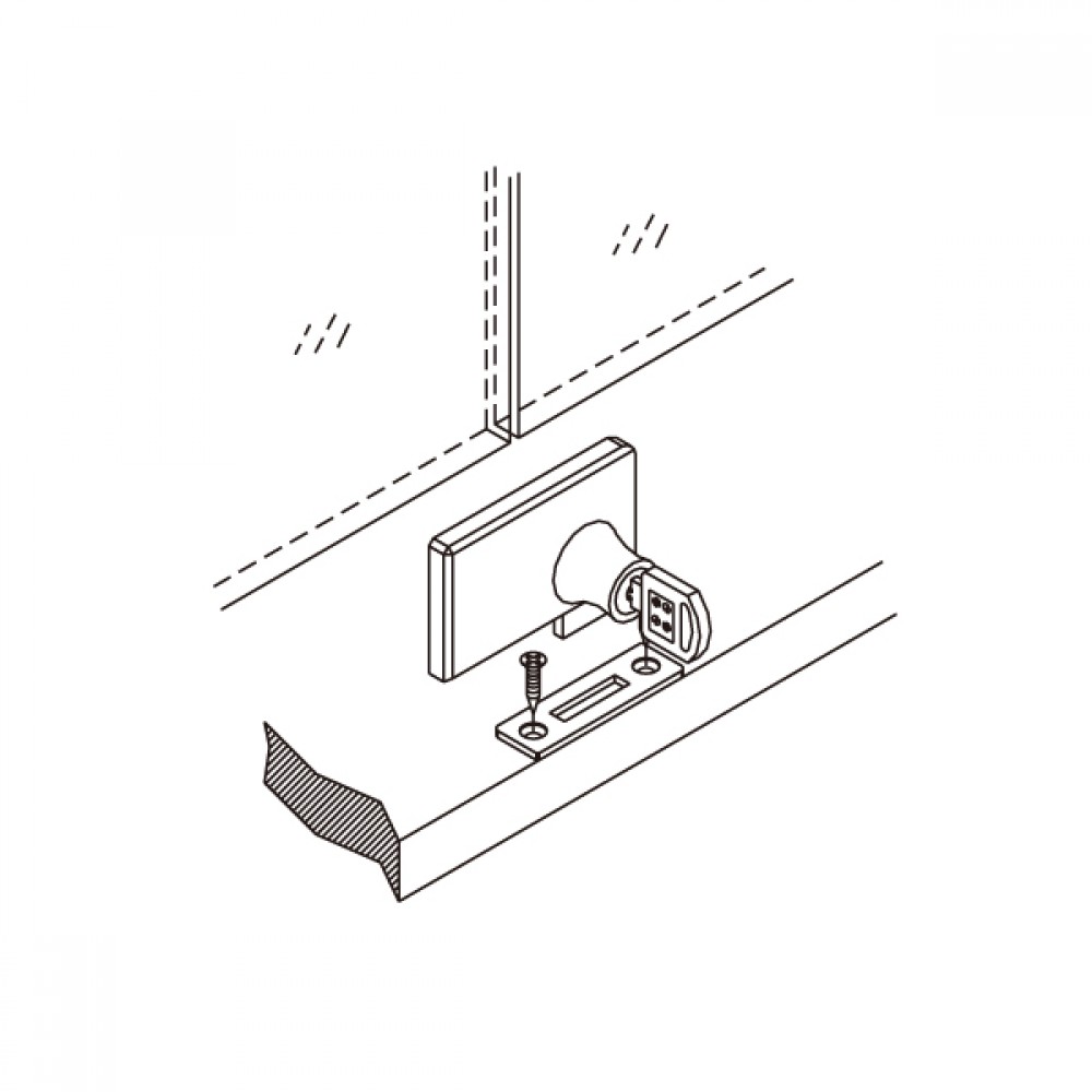 Non Drill Double Swing Lock Chrome