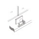 Non Drill Double Swing Lock Chrome